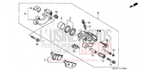 REAR BRAKE CALIPER FES2502 de 2002